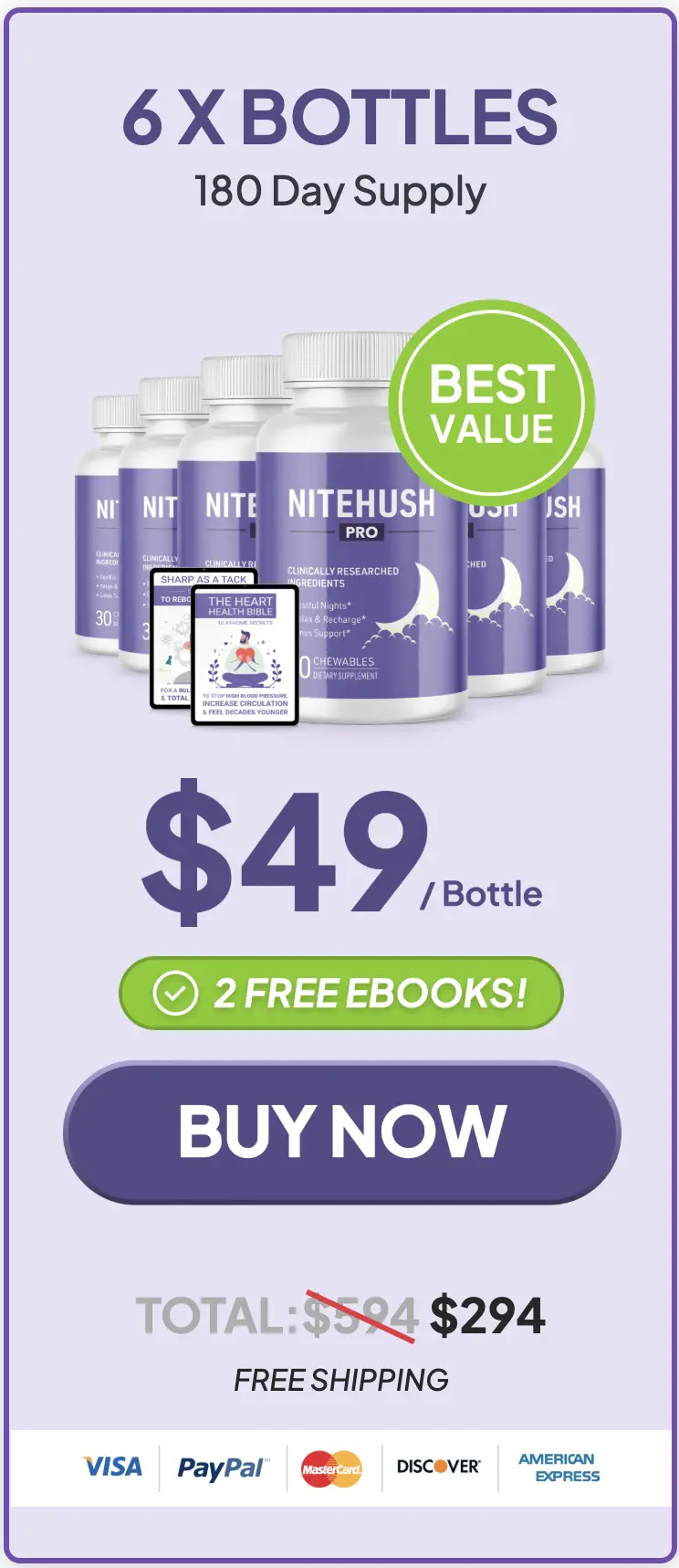 NiteHush Pro 6 bottles